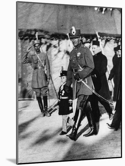 Shah Pahlavi of Persia with His Son the Crown Prince, April, 1926-Thomas E. & Horace Grant-Mounted Photographic Print