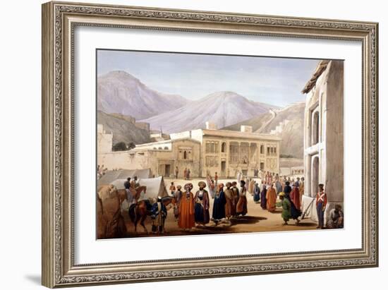 Shah Shoja, Puppet of the British, Holding a Durbar at Kabul, First Anglo-Afghan War, 1838-1842-James Atkinson-Framed Giclee Print