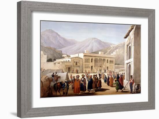 Shah Shoja, Puppet of the British, Holding a Durbar at Kabul, First Anglo-Afghan War, 1838-1842-James Atkinson-Framed Giclee Print