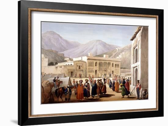 Shah Shoja, Puppet of the British, Holding a Durbar at Kabul, First Anglo-Afghan War, 1838-1842-James Atkinson-Framed Giclee Print