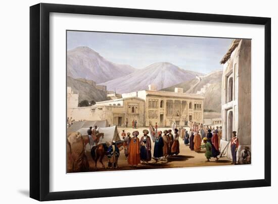 Shah Shoja, Puppet of the British, Holding a Durbar at Kabul, First Anglo-Afghan War, 1838-1842-James Atkinson-Framed Giclee Print