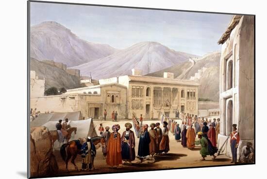Shah Shoja, Puppet of the British, Holding a Durbar at Kabul, First Anglo-Afghan War, 1838-1842-James Atkinson-Mounted Giclee Print