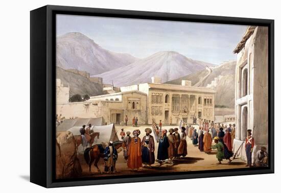 Shah Shoja, Puppet of the British, Holding a Durbar at Kabul, First Anglo-Afghan War, 1838-1842-James Atkinson-Framed Premier Image Canvas