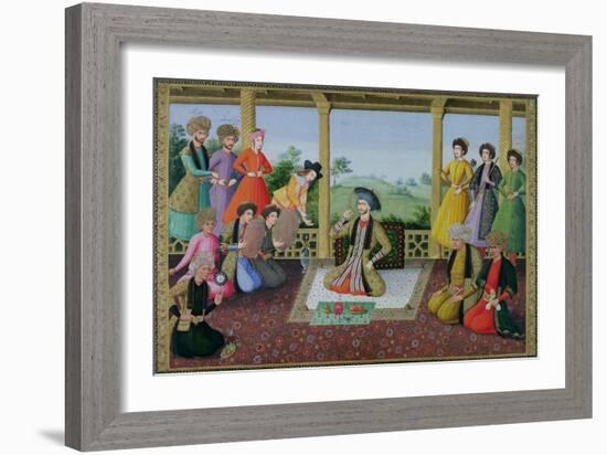 Shah Suleyman II and His Courtiers-null-Framed Giclee Print