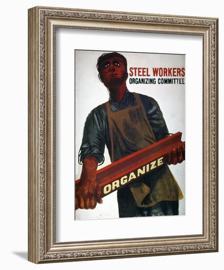 Shahn: Steel Union Poster-Ben Shahn-Framed Giclee Print