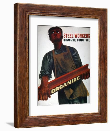 Shahn: Steel Union Poster-Ben Shahn-Framed Giclee Print