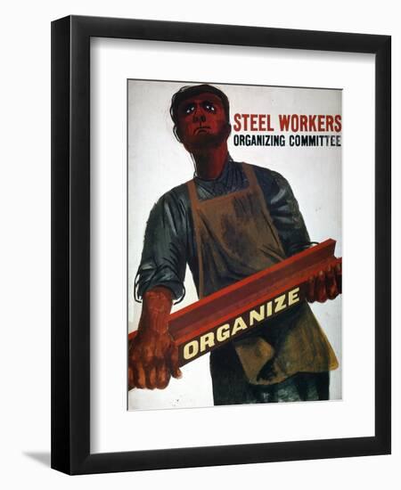 Shahn: Steel Union Poster-Ben Shahn-Framed Giclee Print