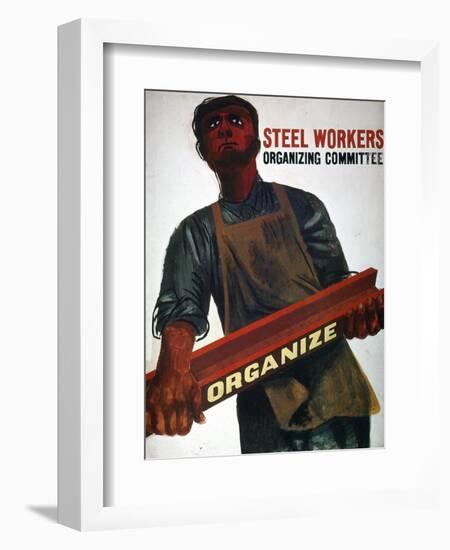 Shahn: Steel Union Poster-Ben Shahn-Framed Giclee Print