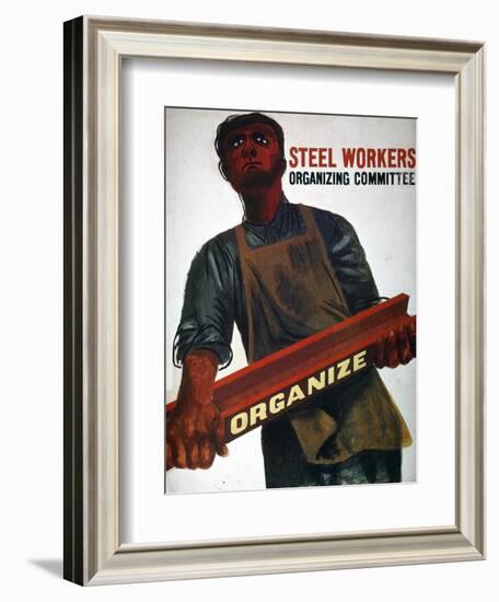 Shahn: Steel Union Poster-Ben Shahn-Framed Giclee Print