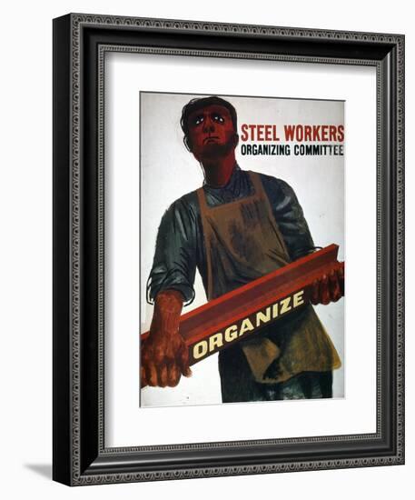 Shahn: Steel Union Poster-Ben Shahn-Framed Giclee Print