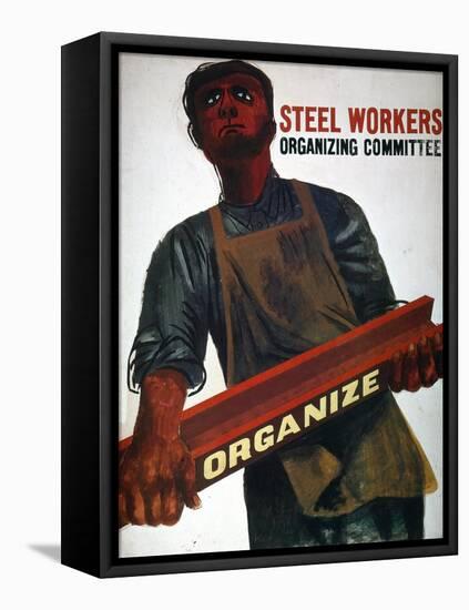 Shahn: Steel Union Poster-Ben Shahn-Framed Premier Image Canvas