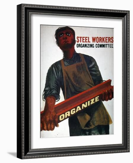 Shahn: Steel Union Poster-Ben Shahn-Framed Giclee Print