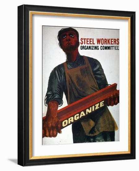 Shahn: Steel Union Poster-Ben Shahn-Framed Giclee Print