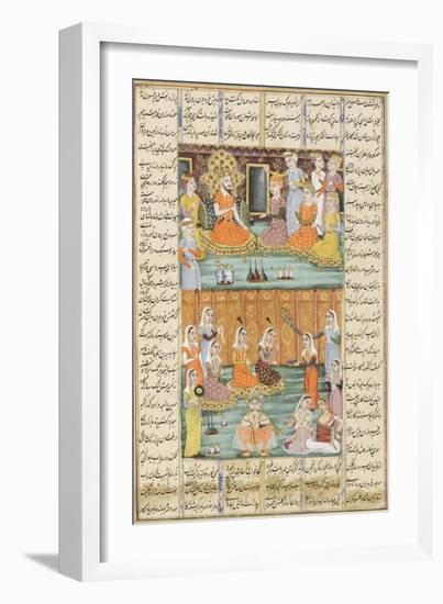 Shahnameh de Ferdowsi ou le Livre des Rois. Mariage des trois filles de Séro, roi du Yémen.-null-Framed Giclee Print