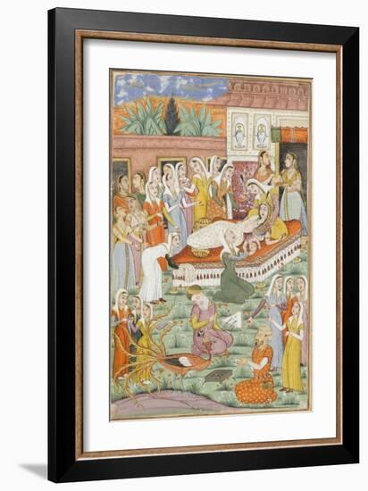 Shahnameh de Ferdowsi ou le Livre des Rois. Naissance de Roustam par Césarienne-null-Framed Giclee Print