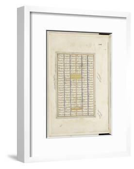 Shahnameh de Ferdowsi ou le Livre des Rois. Page de texte-null-Framed Giclee Print