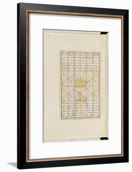 Shahnameh de Ferdowsi ou le Livre des Rois. Page de texte-null-Framed Giclee Print