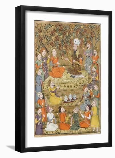 Shahnameh de Ferdowsi ou le Livre des Rois. Roustam demande à Kei Khosraou la grâce de Gourguine-null-Framed Giclee Print
