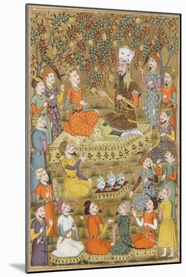 Shahnameh de Ferdowsi ou le Livre des Rois. Roustam demande à Kei Khosraou la grâce de Gourguine-null-Mounted Giclee Print