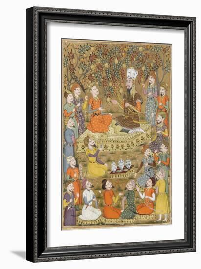 Shahnameh de Ferdowsi ou le Livre des Rois. Roustam demande à Kei Khosraou la grâce de Gourguine-null-Framed Giclee Print