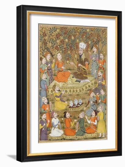 Shahnameh de Ferdowsi ou le Livre des Rois. Roustam demande à Kei Khosraou la grâce de Gourguine-null-Framed Giclee Print