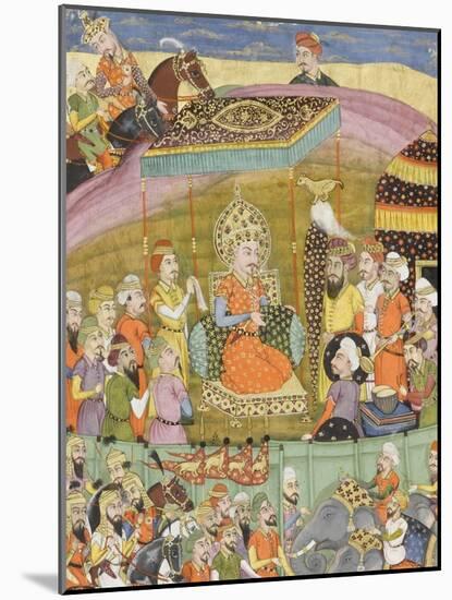 Shahnameh de Ferdowsi ou le Livre des Rois. Sohrab regarde la tente de Guivre-null-Mounted Giclee Print
