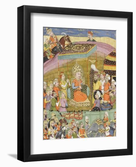 Shahnameh de Ferdowsi ou le Livre des Rois. Sohrab regarde la tente de Guivre--Framed Giclee Print