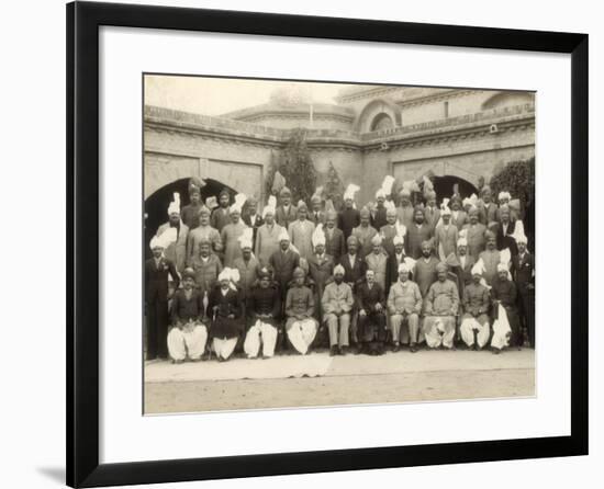 Shahpur District Police Officers Group, India, 1937-1938-Mool & Son Chand-Framed Photographic Print
