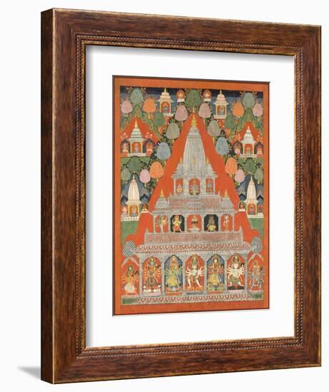 Shaiva Shrines in a Landscape-null-Framed Premium Giclee Print