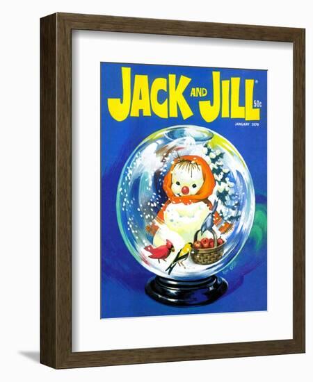 Shake Up a Snowstorm - Jack and Jill, January 1970-Rae Owings-Framed Giclee Print