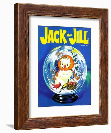 Shake Up a Snowstorm - Jack and Jill, January 1970-Rae Owings-Framed Giclee Print