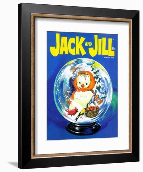 Shake Up a Snowstorm - Jack and Jill, January 1970-Rae Owings-Framed Giclee Print