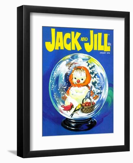 Shake Up a Snowstorm - Jack and Jill, January 1970-Rae Owings-Framed Giclee Print