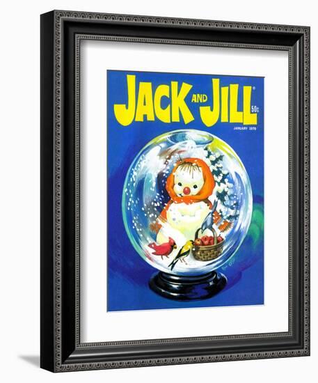 Shake Up a Snowstorm - Jack and Jill, January 1970-Rae Owings-Framed Giclee Print