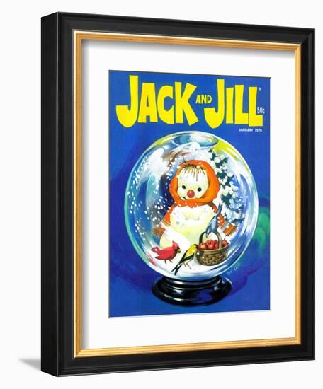 Shake Up a Snowstorm - Jack and Jill, January 1970-Rae Owings-Framed Giclee Print