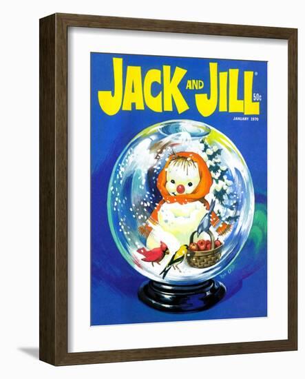 Shake Up a Snowstorm - Jack and Jill, January 1970-Rae Owings-Framed Giclee Print