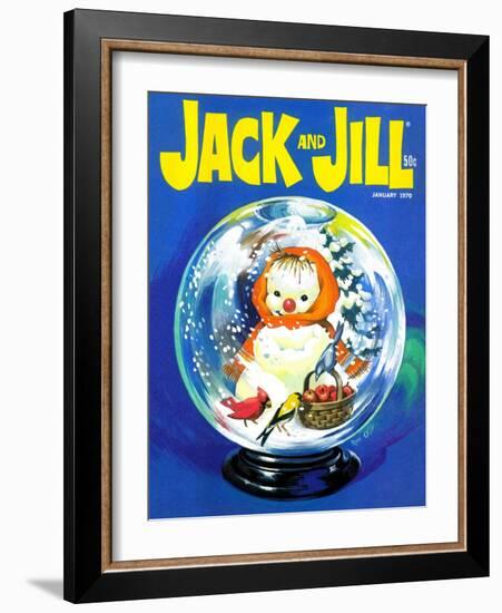 Shake Up a Snowstorm - Jack and Jill, January 1970-Rae Owings-Framed Giclee Print