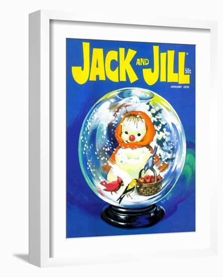 Shake Up a Snowstorm - Jack and Jill, January 1970-Rae Owings-Framed Giclee Print