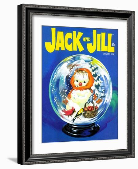 Shake Up a Snowstorm - Jack and Jill, January 1970-Rae Owings-Framed Giclee Print
