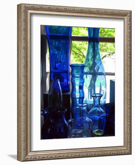 Shaker Blue Glass-Jody Miller-Framed Photographic Print