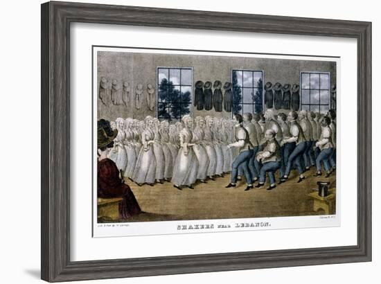 Shakers Near Lebanon, C1870-Currier & Ives-Framed Giclee Print