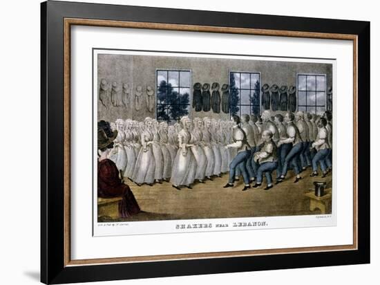 Shakers Near Lebanon, C1870-Currier & Ives-Framed Giclee Print