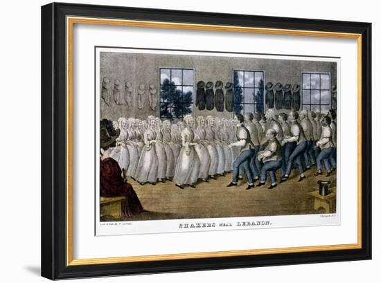 Shakers Near Lebanon, C1870-Currier & Ives-Framed Giclee Print