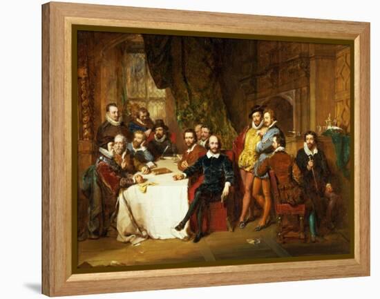 Shakespeare and His Friends at the Mermaid Tavern, 1850-John Faed-Framed Premier Image Canvas