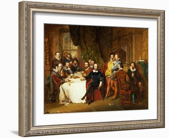 Shakespeare and His Friends at the Mermaid Tavern, 1850-John Faed-Framed Giclee Print