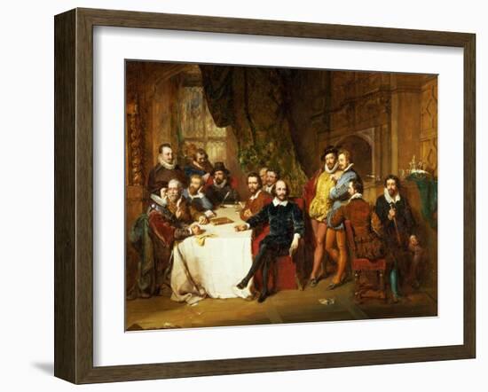 Shakespeare and His Friends at the Mermaid Tavern, 1850-John Faed-Framed Giclee Print