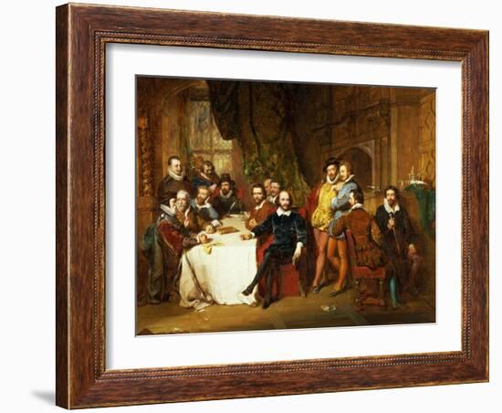 Shakespeare and His Friends at the Mermaid Tavern, 1850-John Faed-Framed Giclee Print