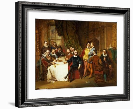 Shakespeare and His Friends at the Mermaid Tavern, 1850-John Faed-Framed Giclee Print