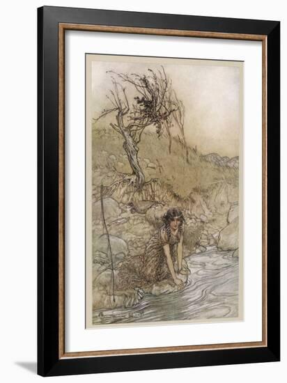 Shakespeare: Hermia-Arthur Rackham-Framed Art Print