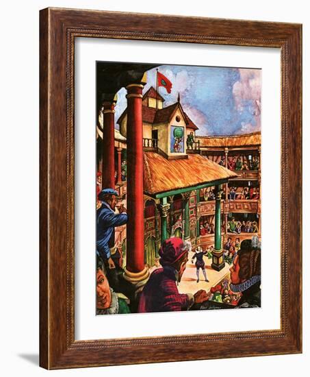 Shakespeare Performing at the Globe Theatre-Peter Jackson-Framed Premium Giclee Print